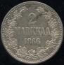 2 markkaa 1866 year