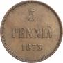 5 пенни 1875 года