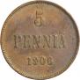 5 pennia 1906 year
