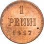 1 penni 1917 year