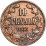 10 pennia 1866 year