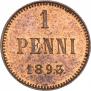 1 penni 1893 year