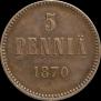 5 pennia 1870 year
