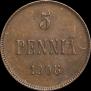 5 pennia 1908 year