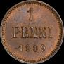 1 penni 1909 year