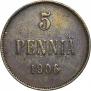 5 pennia 1906 year