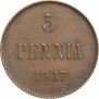 5 pennia 1907 year