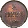 5 pennia 1907 year