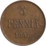5 pennia 1908 year
