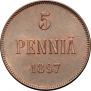 5 pennia 1897 year
