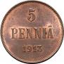 5 pennia 1913 year