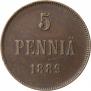 5 pennia 1889 year