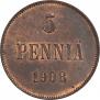 5 pennia 1908 year