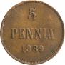 5 pennia 1889 year