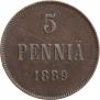 5 pennia 1889 year
