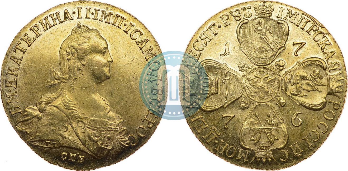 10 Rublej 1776 Goda Spb Cena Zolotoj Monety Ekateriny 2 Stoimost Na Aukcionah Gurt Shnur Vlevo