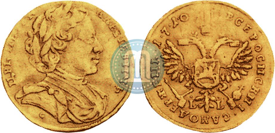 1 червонец 1710 года L-L - цена золотой монеты Петра 1, стоимость на ...