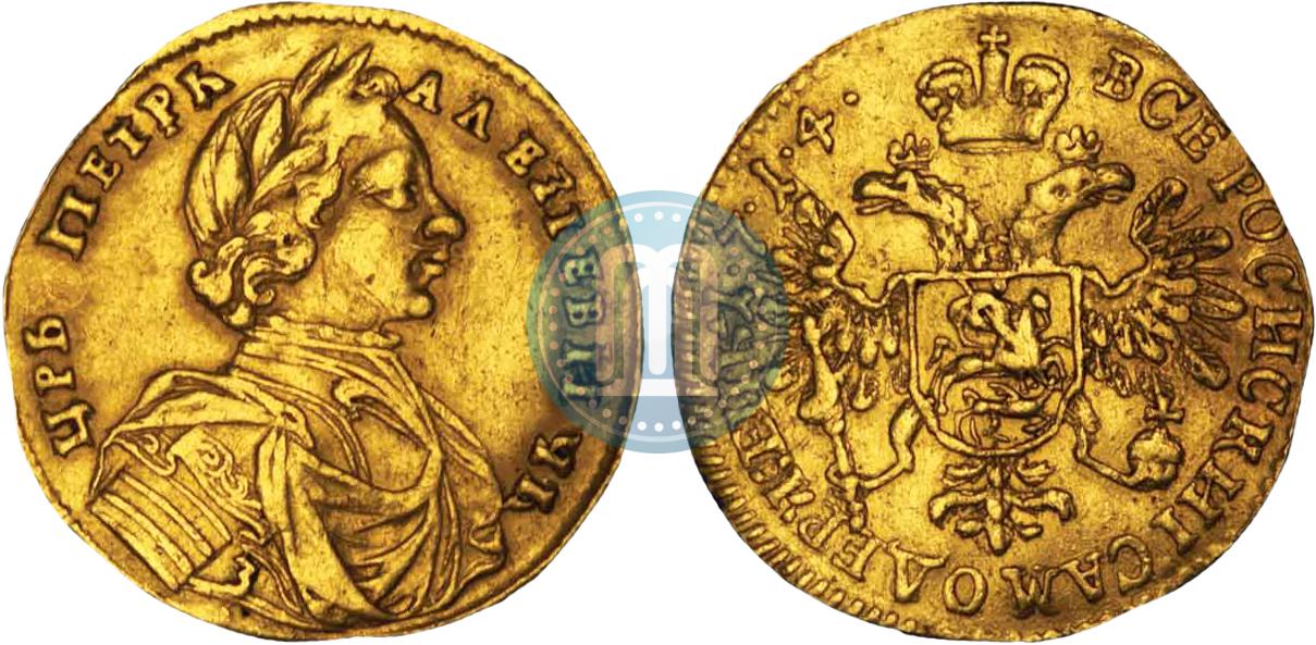 Бугровое золото петра фото Russian 1 ducat 1714 year Coin auctions sale prices Gold ID of Peter I, auction 
