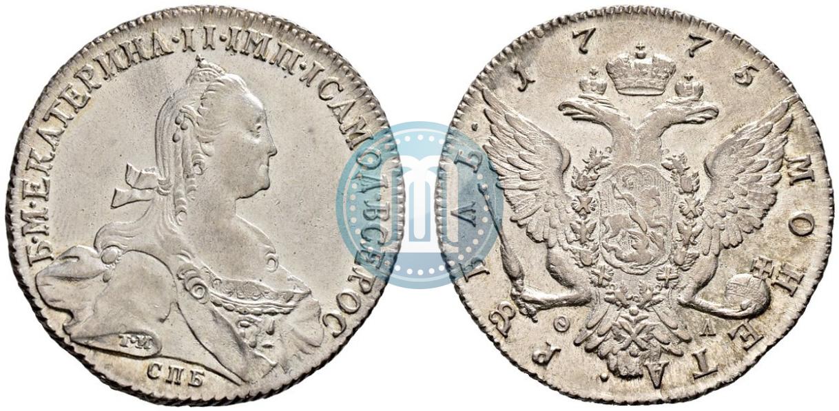 1 Rubl 1775 Goda Spb Fl Cena Serebryanoj Monety Ekateriny 2 Stoimost Na Aukcionah Gurt Shnur Vlevo