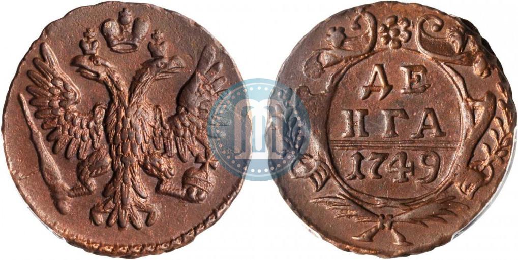 て*ョ様 1749年 ロシア帝国Denga 銅貨PCGS 認定　XF45 Russian Denga 1749 year | Coin auctions sale prices | Copper ID