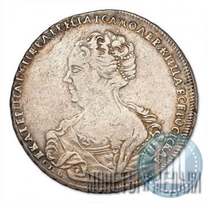 Picture 1 rouble 1725 year СПБ-СПБ "Petersburg type, portrait turned to the left"