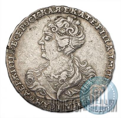 Picture Poltina 1726 year  "Moscow type, portrait turned to the left"
