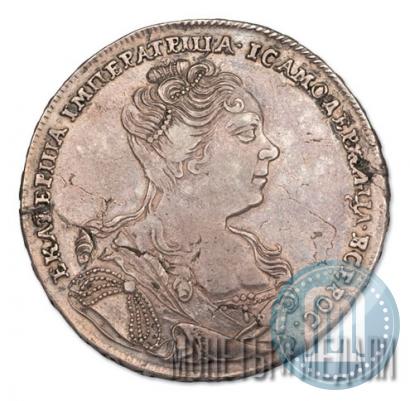 Picture 1 rouble 1727 year  "Moscow type, portrait turned to the right"