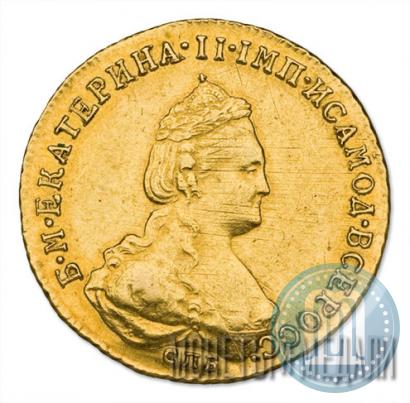 Фото 5 рублей 1786 года СПБ 