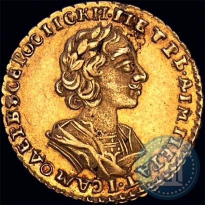 Фото 2 рубля 1724 года  "Портрет в античных доспехах"