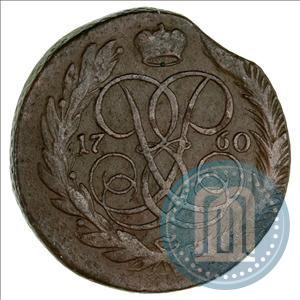 Фото 5 копеек 1760 года ММ 