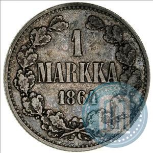 Picture 1 markka 1864 year S 