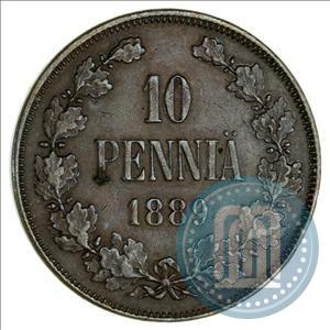 Picture 10 pennia 1889 year  