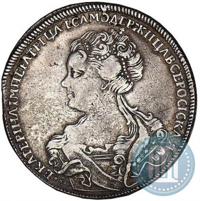 Фото 1 рубль 1726 года СПБ "Петербургский тип, портрет влево"