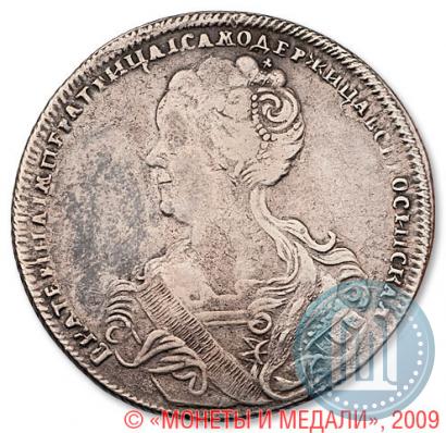 Фото Полтина 1726 года СПБ "Петербургский тип, портрет влево"