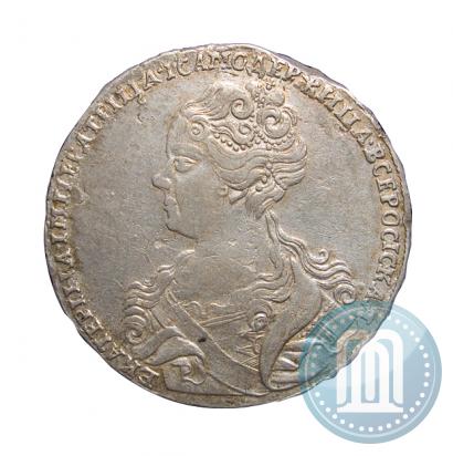 Фото 1 рубль 1726 года  "Московский тип, портрет влево"