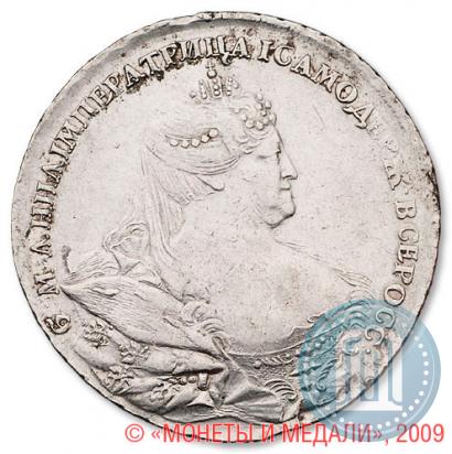 Picture 1 rouble 1737 year  "Portrait by Gedlinger"