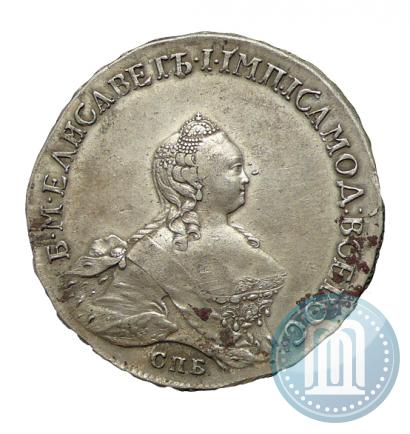 Picture 1 rouble 1754 year СПБ-IМ "Portrait by Benjamin Scott"