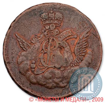 Picture 1 kopeck 1755 year  