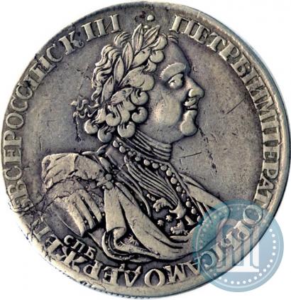 Фото 1 рубль 1724 года СПБ "Солнечный, в латах"