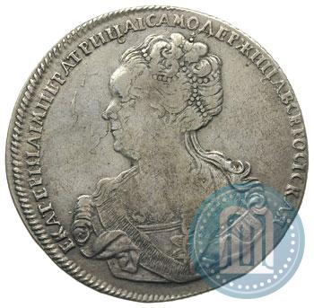 Picture 1 rouble 1725 year СПБ "Petersburg type, portrait turned to the left"