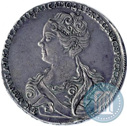 Фото 1 рубль 1726 года  "Московский тип, портрет влево"
