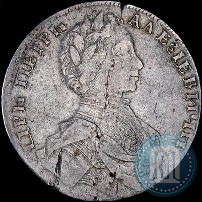 Фото 1 рубль 1712 года  "Портрет работы С. Гуэна"