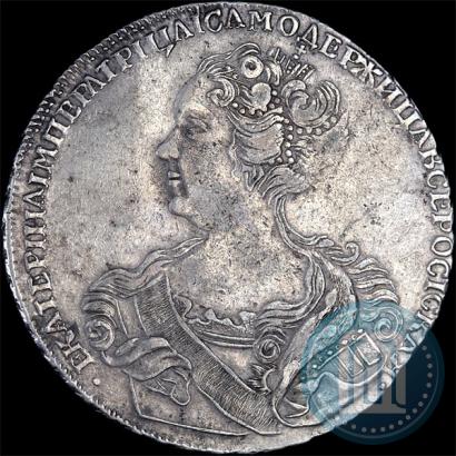 Picture 1 rouble 1725 year СПБ "Petersburg type, portrait turned to the left"
