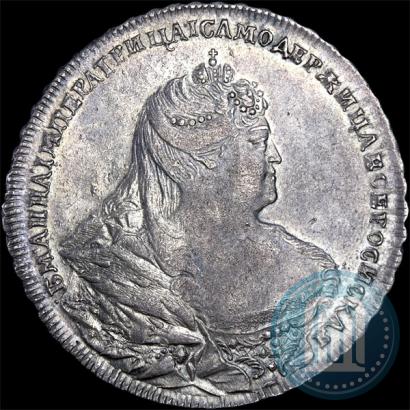 Фото 1 рубль 1737 года  "Московский тип"