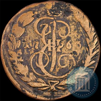 Picture 1 kopeck 1763 year ЕМ 