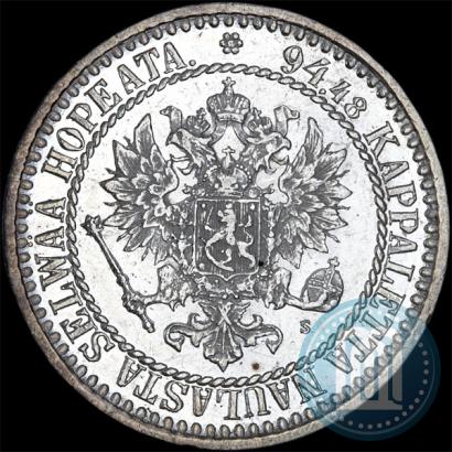 Picture 1 markka 1866 year S 