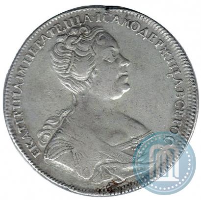 Picture 1 rouble 1726 year СПБ "Petersburg type, portrait turned to the right"