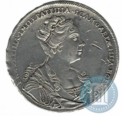 Фото 1 рубль 1726 года  "Московский тип, портрет вправо"