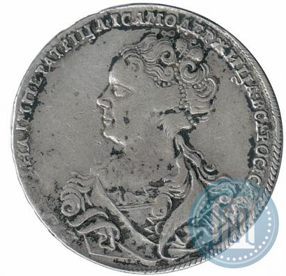 Фото 1 рубль 1726 года  "Московский тип, портрет влево"