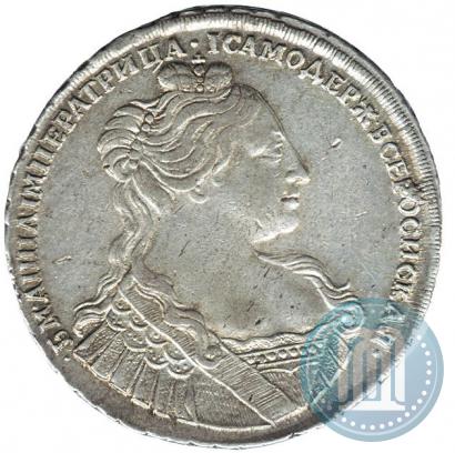 Фото 1 рубль 1734 года  "Тип 1735 года"